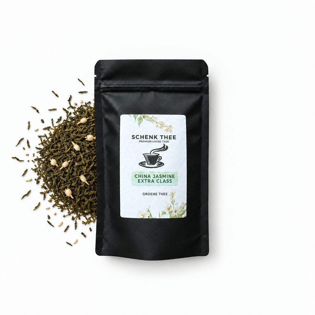 China Jasmine Extra Class verpakking met losse groene thee zonder gewichtsaanduiding