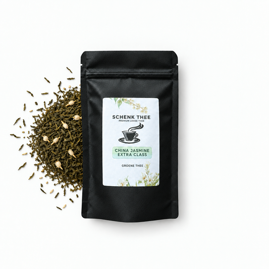 China Jasmine Extra Class verpakking met losse groene thee zonder gewichtsaanduiding