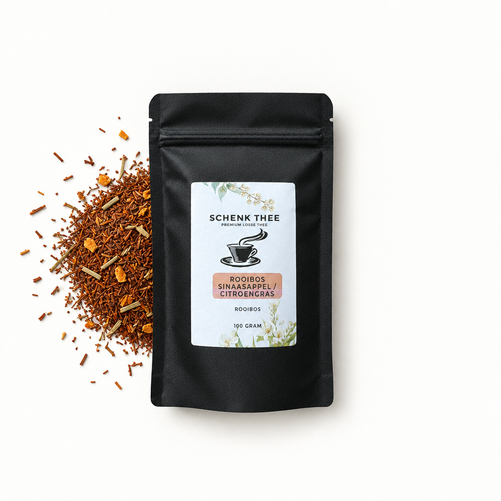 Verpakking Rooibos Sinaasappel / Citroengras met losse thee
